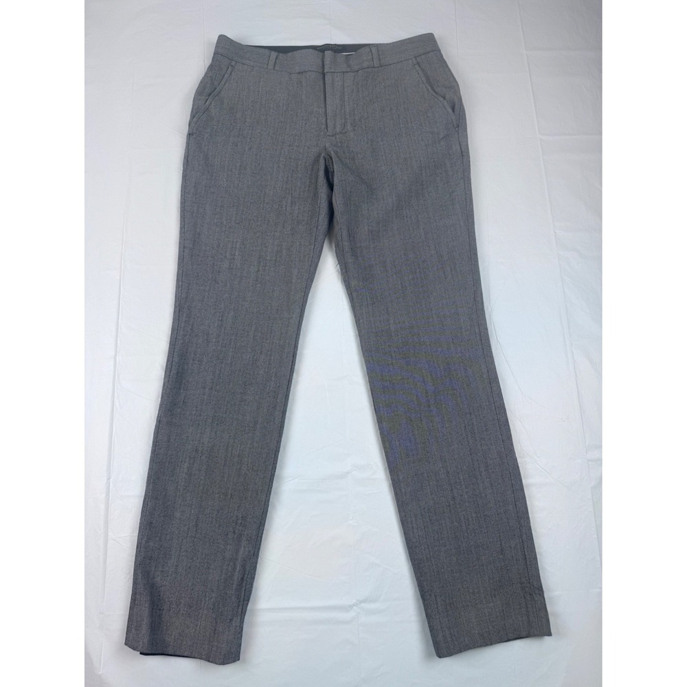 Banana Republic Harper‎ Pant Gray Wool Blend Straight Leg Trousers Womens Size 4